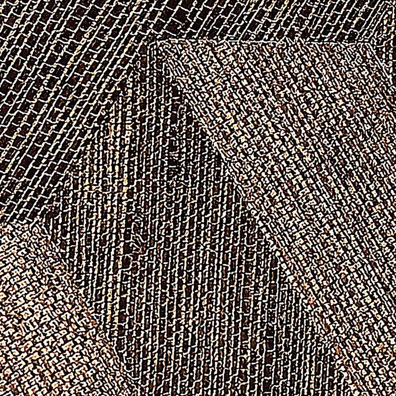 Bronze Lattice dark charcoal metallic grasscloth swatch showing bronze-gold weft threads woven in an open-grid plain weave